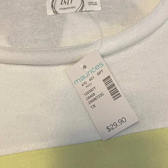 Maurices Long Sleeve Tee with Colorful Stripes - Picture 3 of 7